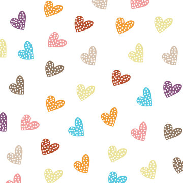 abstract geometric seamless heart coloring pattern art vector.