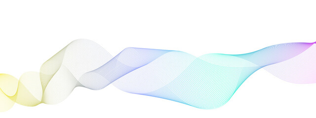 Abstract colorful glowing wave curved lines background.  Abstract frequency sound wave lines and technology curve lines background. Design used for banner, template, science, business and many more.