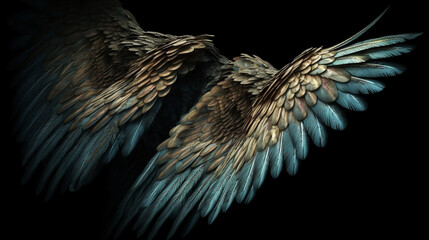 Angel wings. Generative Ai