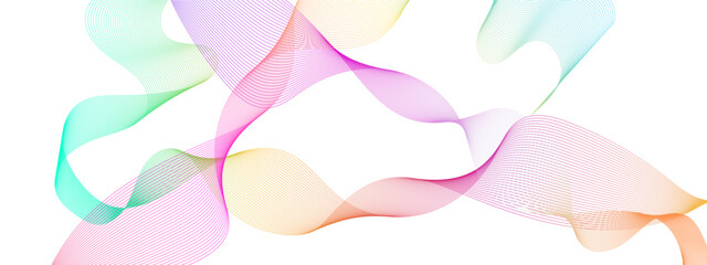 Abstract colorful glowing wave curved lines background.  Abstract frequency sound wave lines and technology curve lines background. Design used for banner, template, science, business and many more.