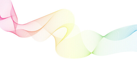 Abstract colorful glowing wave curved lines background.  Abstract frequency sound wave lines and technology curve lines background. Design used for banner, template, science, business and many more.