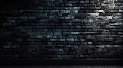 Dark brick wall. Generative Ai