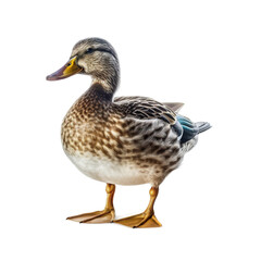 Duck isolated on transparent background Generative AI