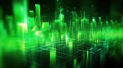 Fototapeta premium Vibrant Futuristic Abstract Background: Data Transfer made of Glowing Neon Colors with Dynamic Waving Lines and Plexus Effects