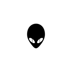  Alien head icon isolated on white background 