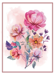 watercolor flower bouquet