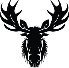 Moose Logo Monochrome Design Style
