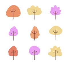 Set of tree Cherry blossoms 