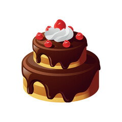 Illustration of an appetizing cake