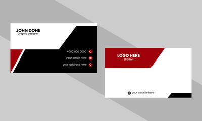 Naklejka premium Creative and Clean Business Card Template.simple business card design 