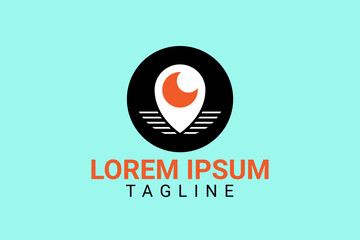 moon location, this design is suitable for a company logo, community, business association, can also be used as an icon or t-shirt design.