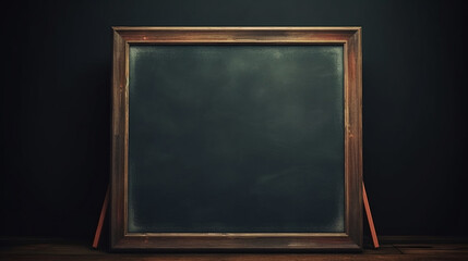 Fototapeta na wymiar Empty wooden chalkboard. Generative Ai