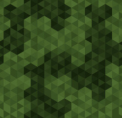 Vector trendy low poly seamless pattern. Camouflage polygonal background