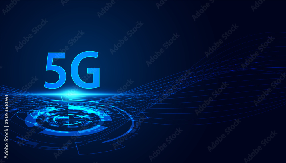 Poster abstract technology digital futuristic concept 5g wireless communication technology network connecti