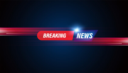 Abstract breaking news concept background urgent news coverage latest news on a blue red background.