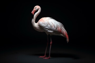 Fototapeta na wymiar 3D white flamingo isolated. Generative AI