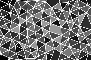 Abstract background illustration of polygons of different shapes and different shades of gray. Vector graphics