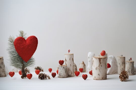 Nice heart symbolizing the love of the Christmas season. Generative AI