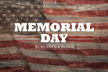Old American flag background for Memorial Day or 4th of July.
