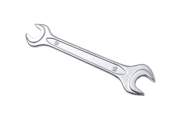 Wrench for nuts 10 and 13 millimeters on a isolated background.