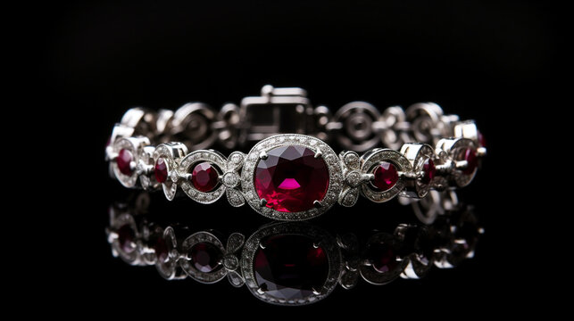 luxurious ruby bracelet Generative AI
