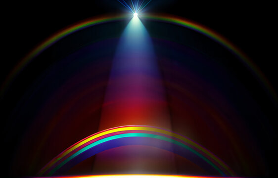 rainbow spotlight background., Generative AI