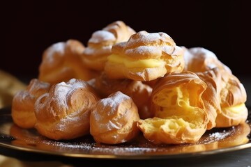 Choux pastry is a dough made with butter water flour Food photography