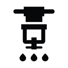 sprinkler line icon illustration vector graphic