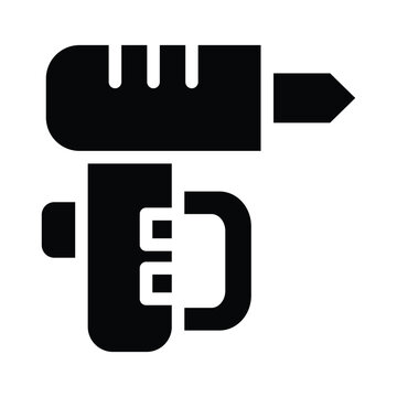 Glass Hammer Line Icon Illustration Vector Graphic