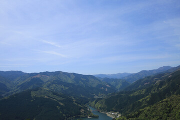 愛媛県四国中央市　翠波高原　翠波高原展望台からの風景