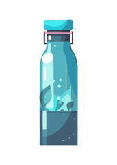 thermal bottle blue design