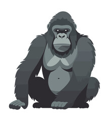 Muscular gorilla mascot isolated © djvstock