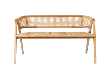 Natural woven Long chair front view