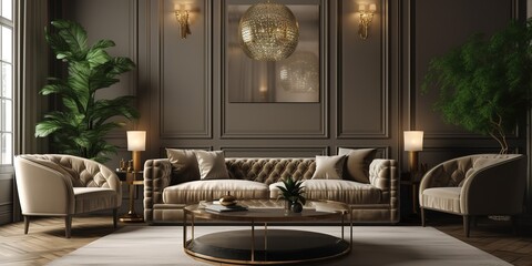 Sofa, interior, Love expression, Generative AI