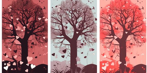 Love expression, tree, Generative AI