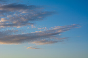 The setting sun illuminating the sky.
