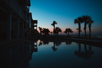 Beach Sunrise Over the Pool