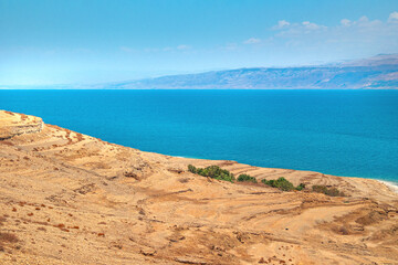 The Dead Sea is asalt lake in the Middle East, located between Israel and Jordan. Dead sea surface...