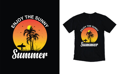 Summer t-shirt design, with tropical beach t-shirt design, Summertime Hawaii beach t-shirt design, Vintage Hawaii surfing label,
Hand-painted watercolor summer lettering