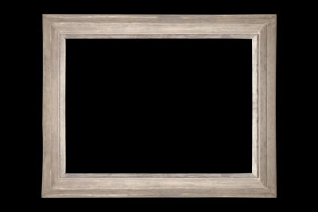 Light brown beach wood photo frame simple medium sized isolated template