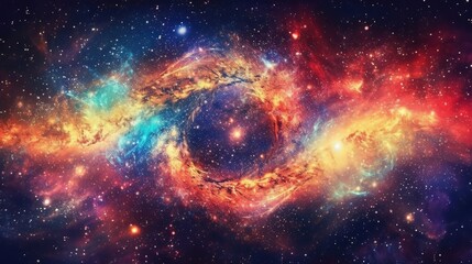 Fototapeta na wymiar The universe is an infinite, magical galaxy full of stars. (Generative AI)