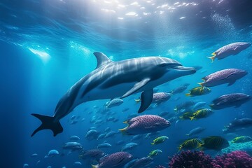 Obraz premium dolphins in the sea