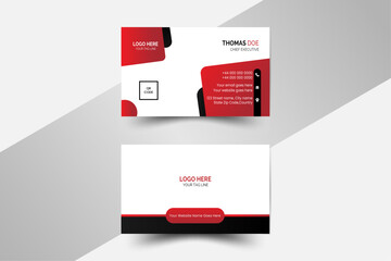 Personal visiting card with company logo. Creative , modern and professional business card print template. Vector illustration