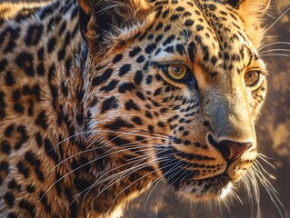 Fototapeta na wymiar Leopard Close Up Portrait