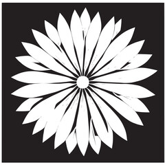 flower design black and white
