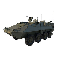 Fototapeta na wymiar Stryker 1 armored personnel carrier- Perspective F view png