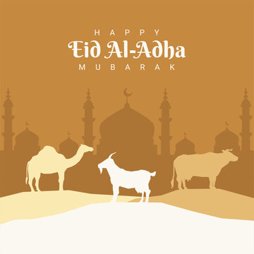 happy eid al adha poster template islamic holiday