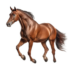 Horse isolated on transparent background Generative AI