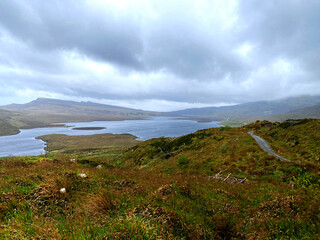 Fototapeta na wymiar Blick vom Old Man of Storr auf der Isle of Skye