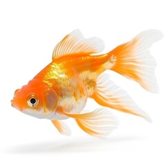 goldfish isolated on white background, generate ai